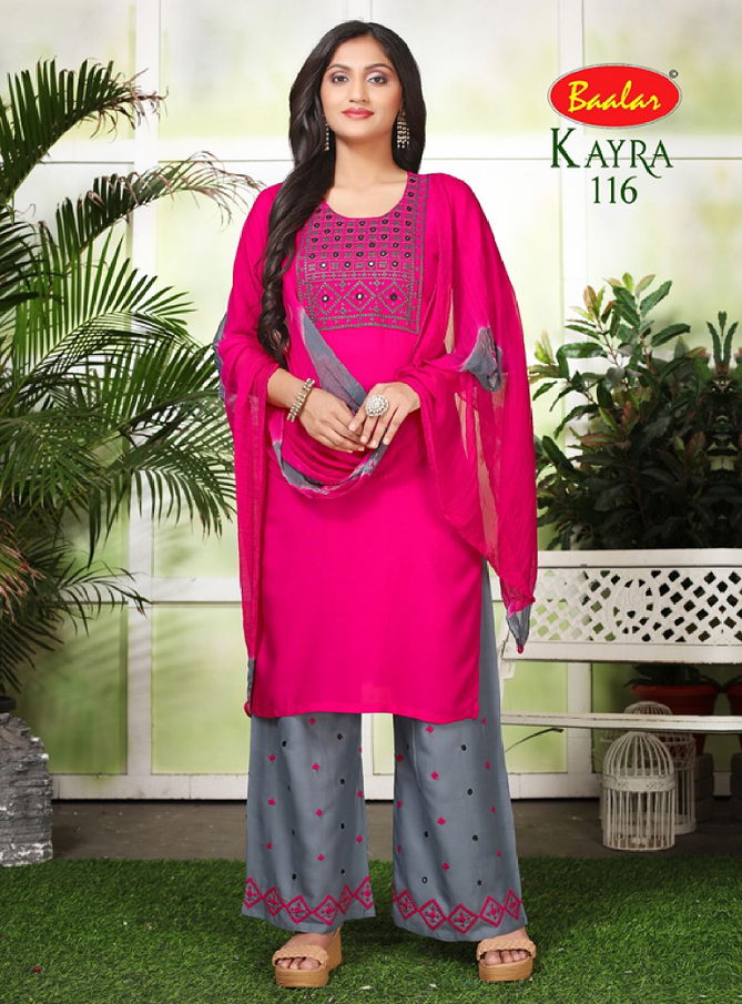 Baalar Kayra 1 Wholesale Kurti Palazzo With Dupatta Collection 